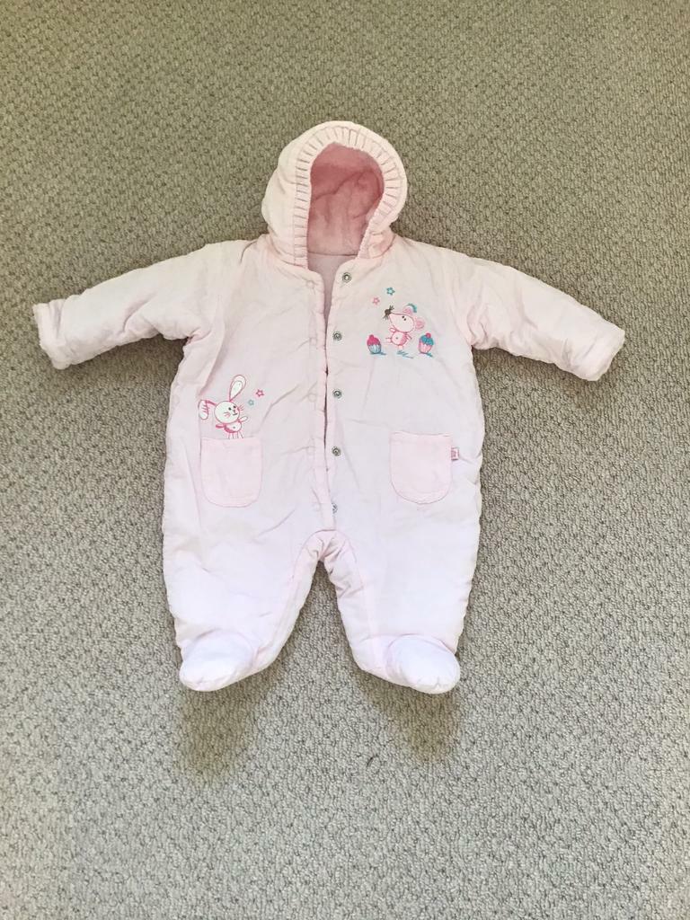 m&s baby girl snowsuit